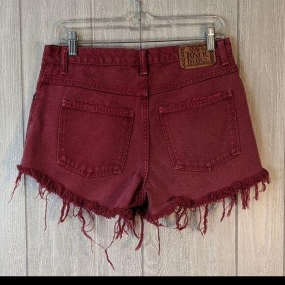 Canyon River blues burgundy distressed High Rise shorts sz 9 EUC - Picture 8 of 9